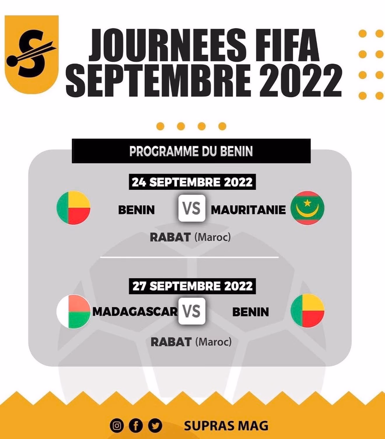 Photograph 2 of 3: Countdown to two more games for Benin