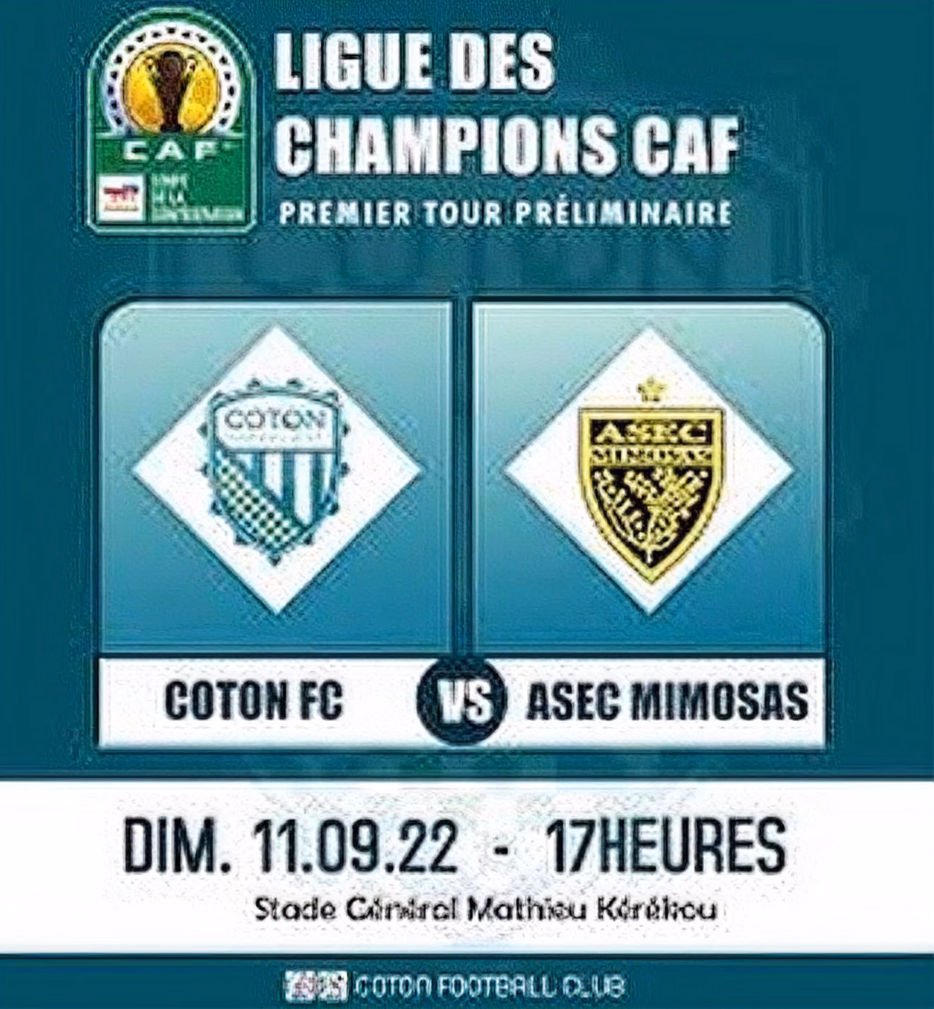 Photograph: Toukourou represents Coton FC in the CAF Champions League