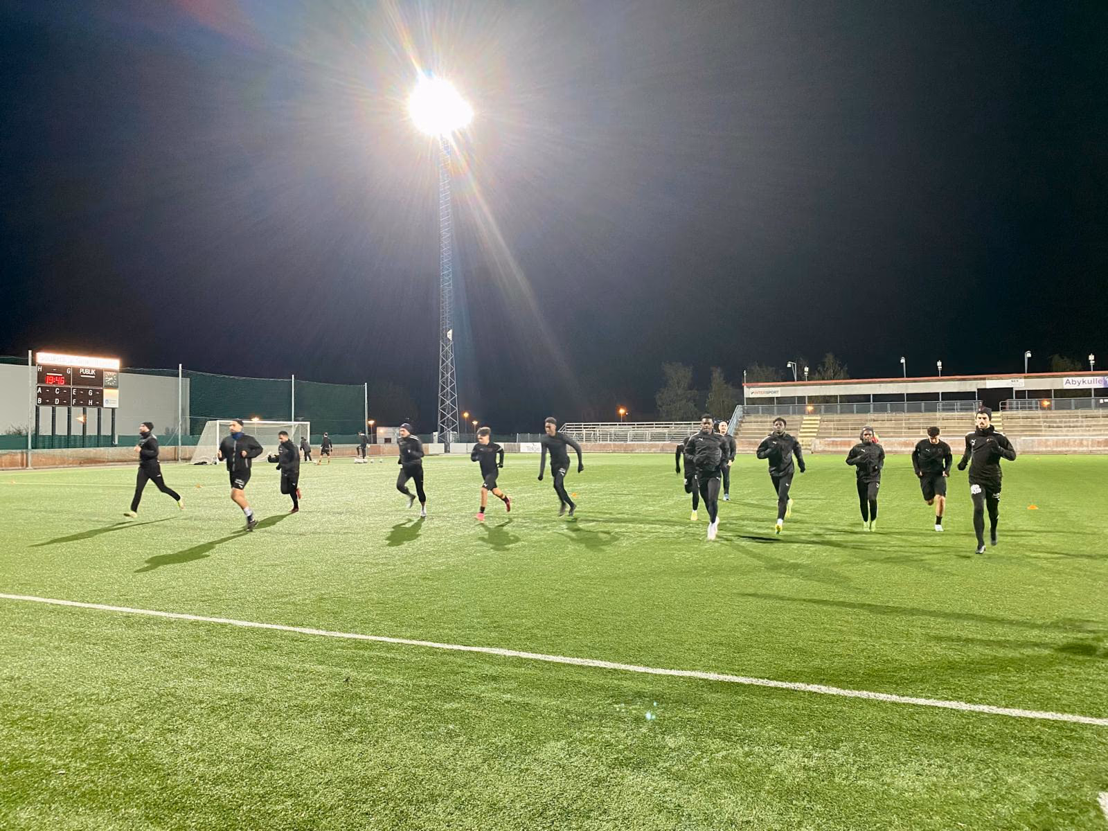 Photograph: Selected players on the trial programme in Sweden