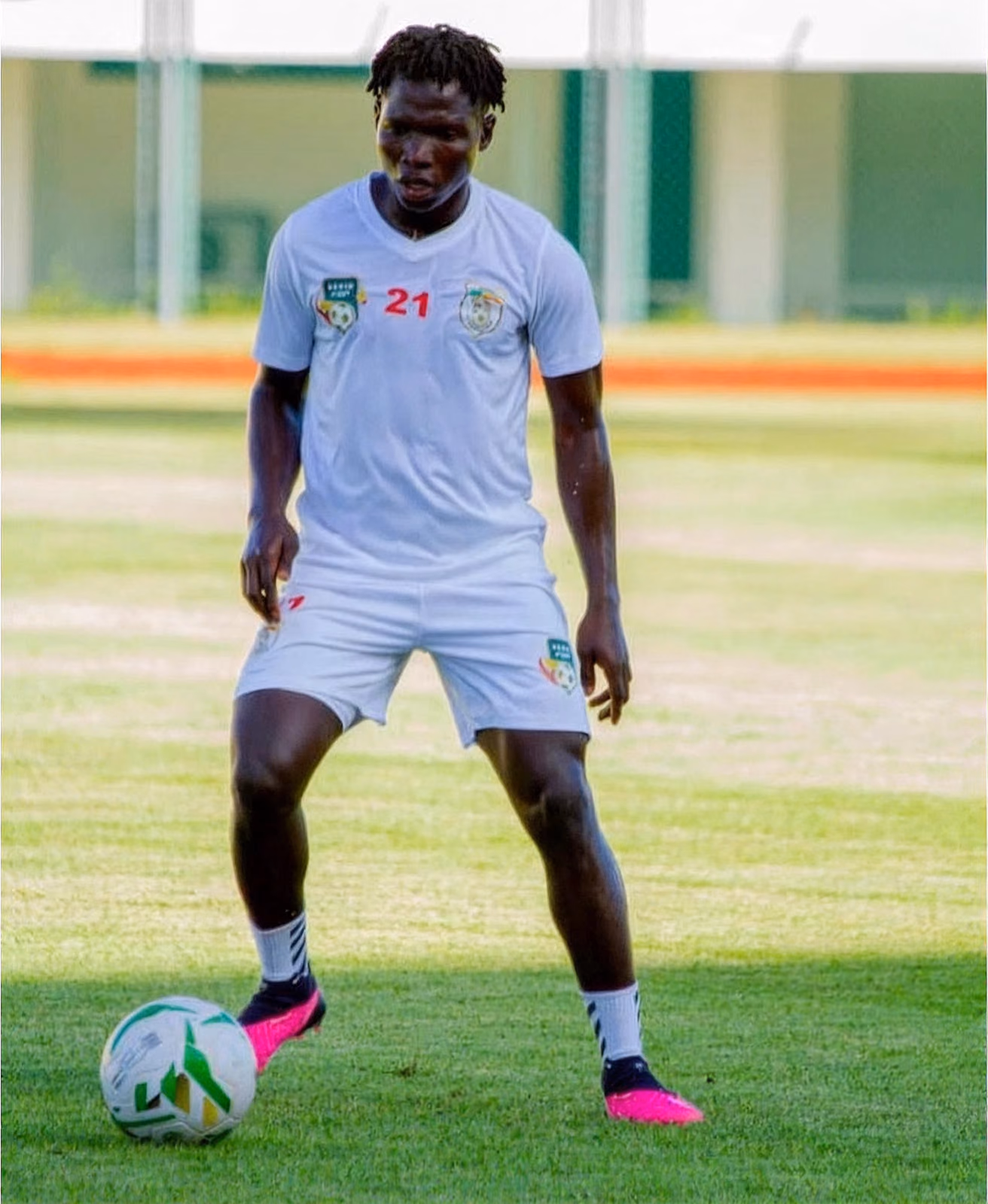 Photograph 2 of 2: Sankamao starts for Benin against Senegal