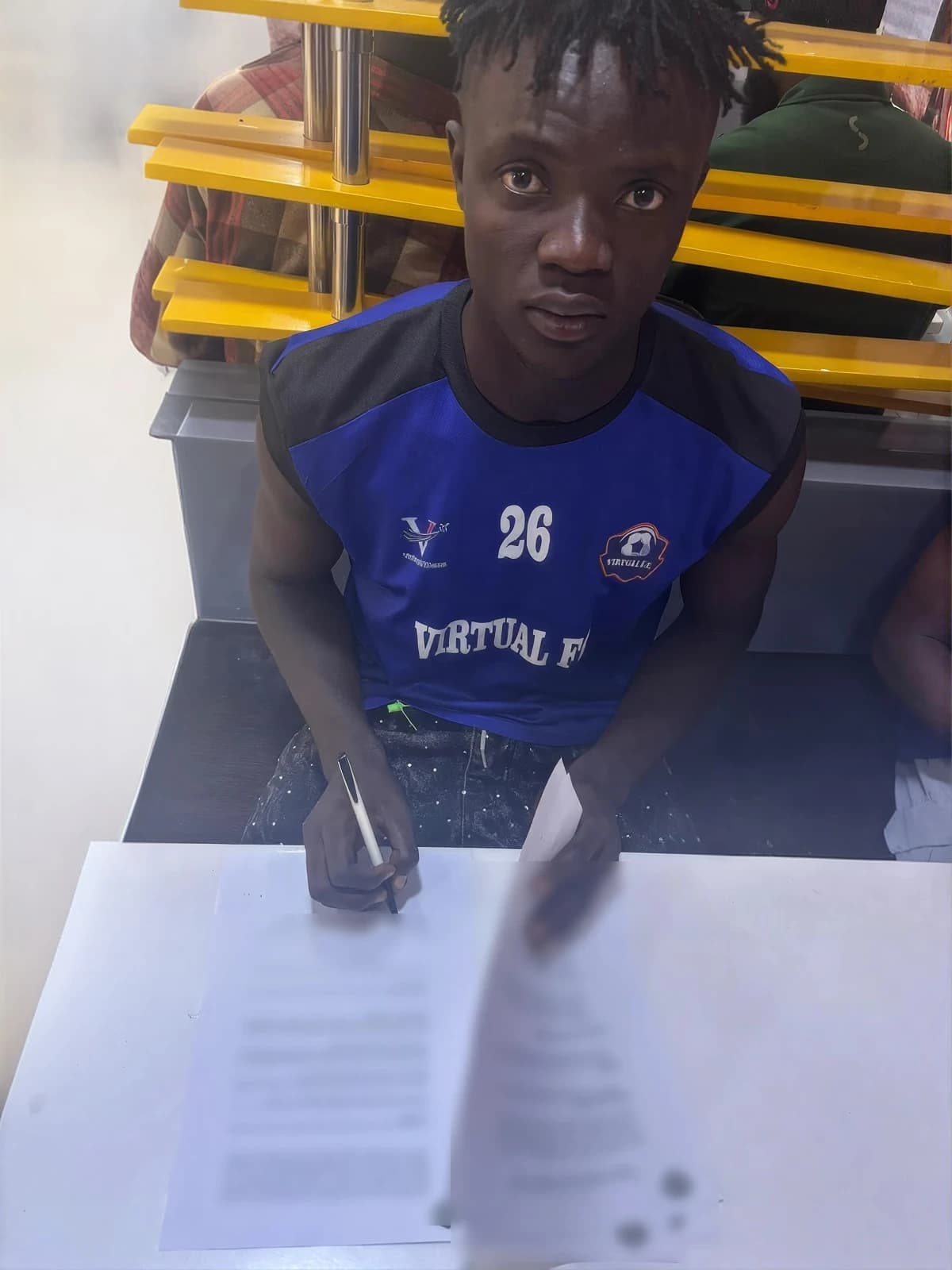 Photograph: Two players signed by Nexar Football Agency in Abuja