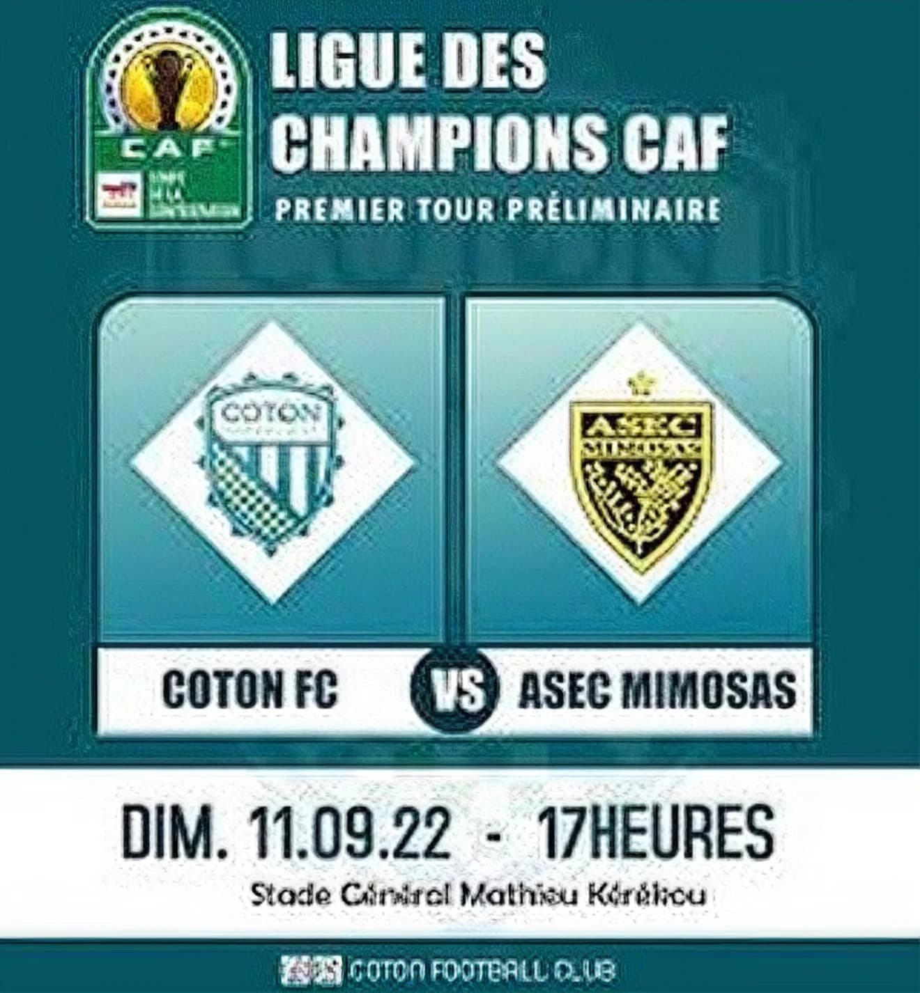 Photograph: Toukourou represents Coton FC in the CAF Champions League